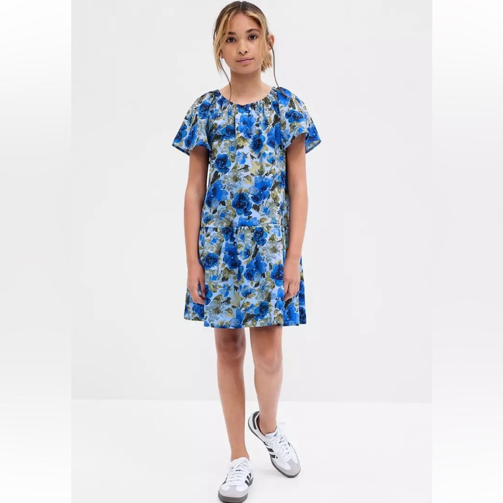 GAP girls soft 100% cotton floral dress size 10